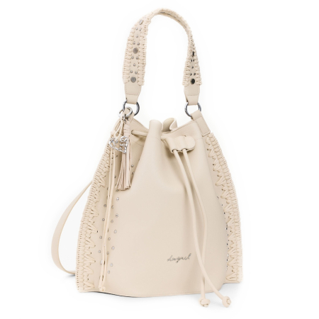 Rucsacuri - Rucsac si geanta de dama, Desigual, seria Gallium Harlan, Bej crud