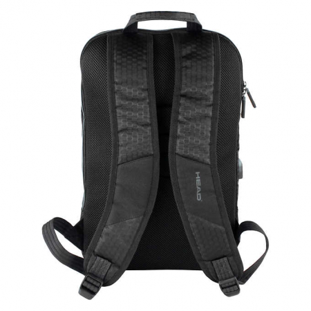 Rucsac sport, scoala, laptop 15.6 inch, Head Smart, cu USB, Negru [2]