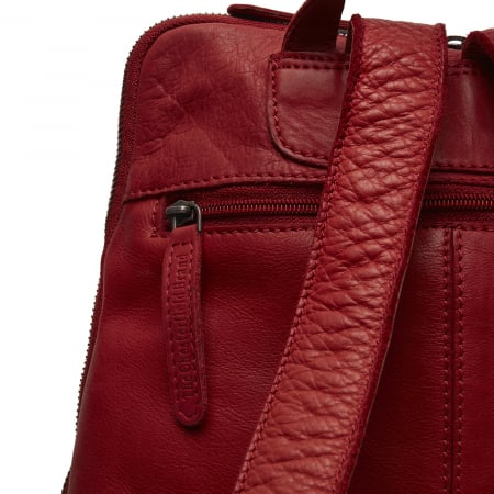 Rucsac The Chesterfield Brand din piele moale, Bern, Rosu [4]