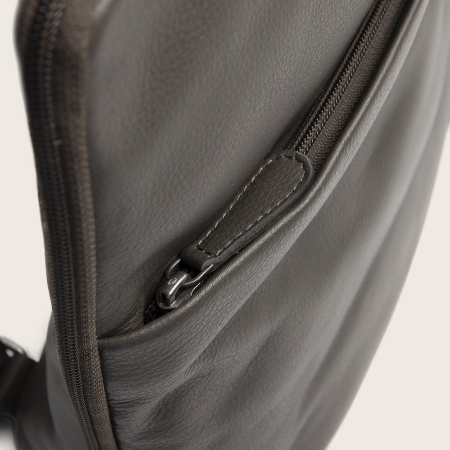 Rucsac The Chesterfield Brand din piele moale, Ilara, Gri inchis [8]