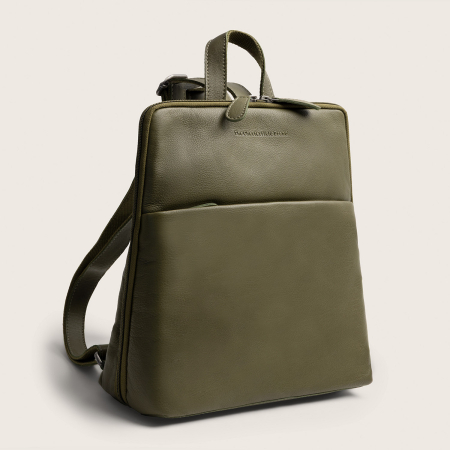 Dama - Rucsac The Chesterfield Brand din piele moale, Ilara, Verde olive