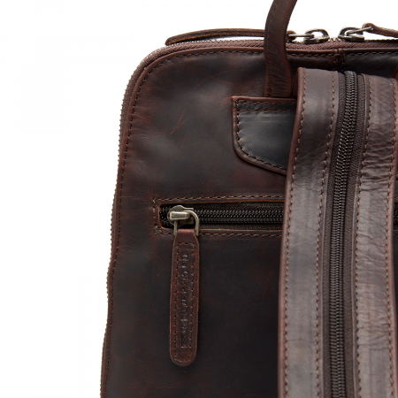 Rucsac The Chesterfield Brand din piele moale, Vivian, Maro inchis [3]