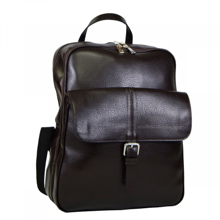 Rucsacuri - Rucsac unisex din piele naturala moale, model 245, Maro mat