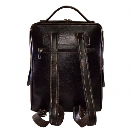 Rucsac unisex, din piele naturala, model 236, Maro vintage [2]