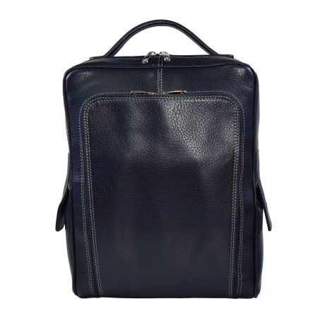 Rucsac unisex, din piele naturala moale, model 236, Bleumarin mat [1]