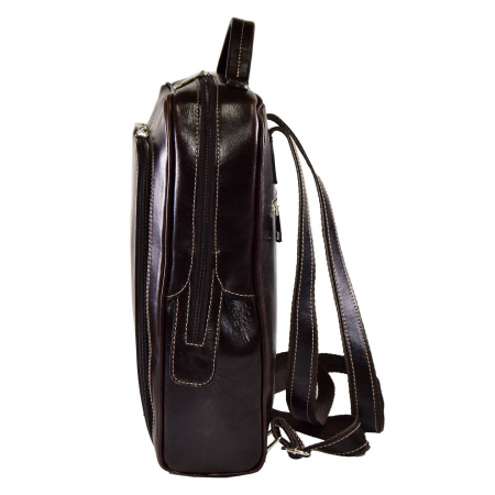 Rucsac unisex, din piele naturala, model 236, Maro vintage [3]