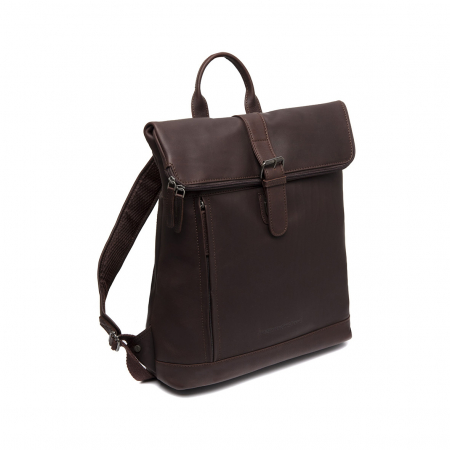 Rucsacuri - Rucsac unisex din piele naturala, The Chesterfield Brand, Larsson, Maro inchis