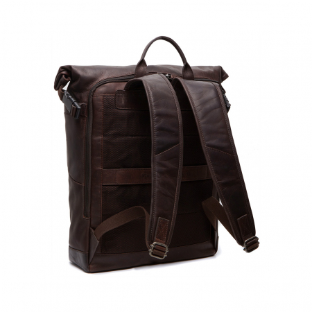 Rucsac unisex din piele naturala, The Chesterfield Brand, Liverpool, Maro Inchis [5]