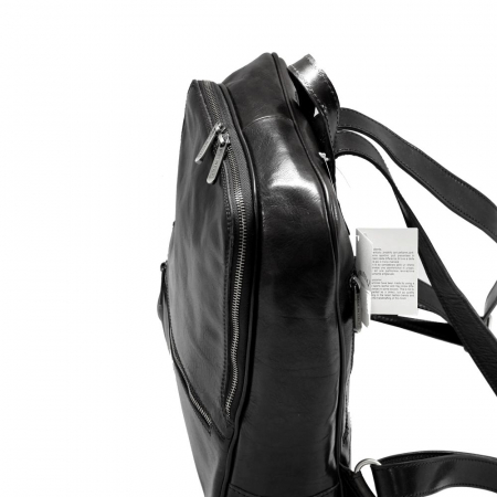 Rucsac unisex din piele naturala vachetta, model R135, Negru [2]