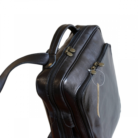 Rucsac  unisex din piele neagra model R107 [2]