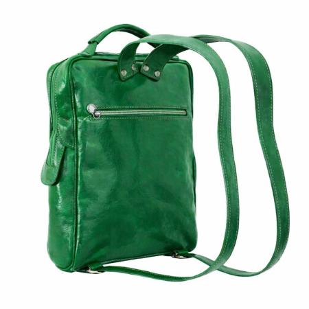 Rucsac  unisex din piele vachetta, model R106, Verde [3]