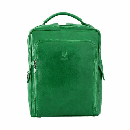 Rucsac  unisex din piele vachetta, model R106, Verde [2]