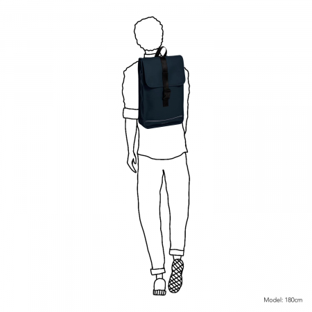 Rucsac unisex impermeabil, pentru laptop de 12 inch, Daniel Ray, seria Fullerton, Bleumarin [1]