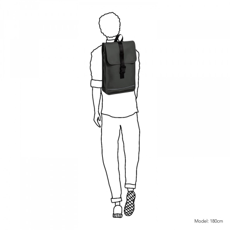 Rucsac unisex impermeabil, pentru laptop de 12 inch, Daniel Ray, seria Fullerton, Antracit [1]
