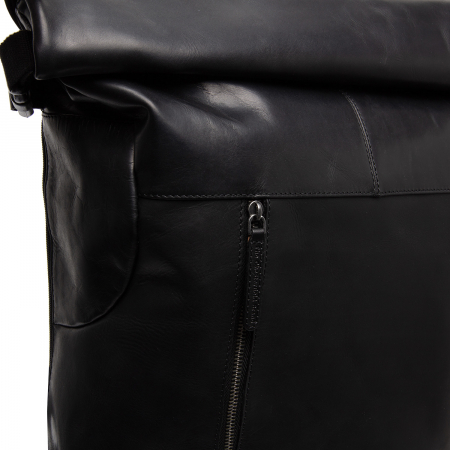 Rucsac unisex din piele naturala, The Chesterfield Brand, Liverpool, Negru [5]