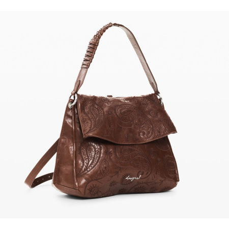 Rucsacuri - Geanta de dama 2 in 1, de umar si tip rucsac, Desigual seria Siroco Posadas - Maro camel