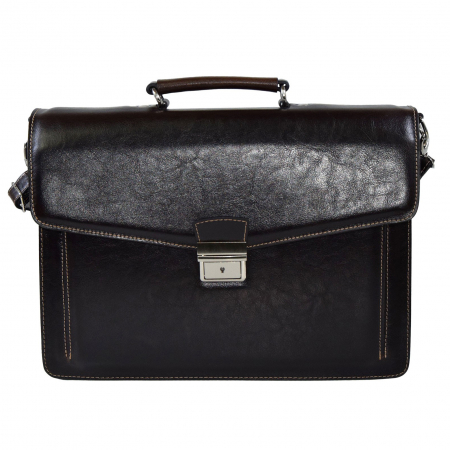 Servieta din piele naturala, model 014, Maro vintage [1]