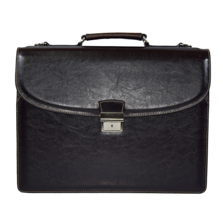 Servieta din piele naturala, model 09, Maro vintage [1]