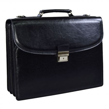 Serviete - Servieta din piele naturala, model 09, Negru