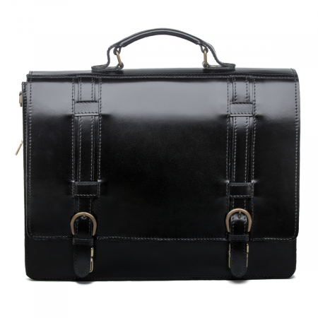 Servieta din piele naturala neagra model S024 [1]