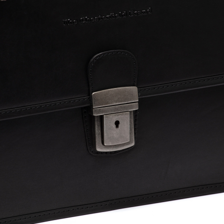 Servieta pentru acte si laptop 15 inch, The Chesterfield Brand, Glenwood, piele naturala, Negru [5]