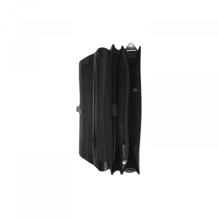 Servieta pentru acte si laptop 15 inch, The Chesterfield Brand, Salvatore, piele naturala, Negru [2]