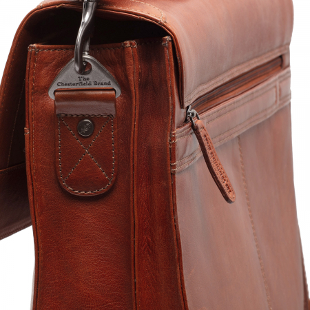 Servieta pentru acte si laptop 15 inch, The Chesterfield Brand, Salvatore, piele naturala, Maro coniac [4]