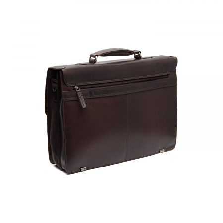 Servieta pentru acte si laptop 15 inch, The Chesterfield Brand, Salvatore, piele naturala, Maro inchis [7]