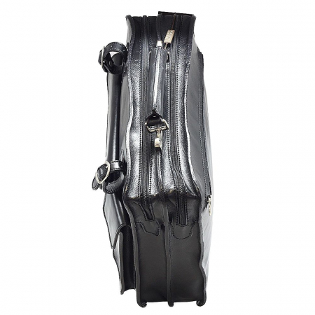 Servieta unisex din piele naturala vachetta, model 4507, Negru [2]