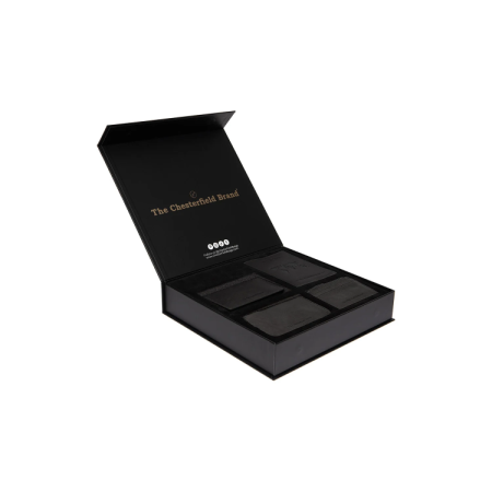 Set Cadou de Lux The Chesterfield Brand – Portofel dama, Husa Pasaport, Port Card și Husa Ochelari, Piele Naturala - Negru [1]