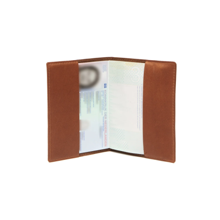 Set Cadou de Lux The Chesterfield Brand – Portofel dama, Husa Pasaport, Port Card și Husa Ochelari, Piele Naturala - Maro Coniac [9]