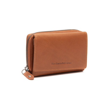 Set Cadou de Lux The Chesterfield Brand – Portofel dama, Husa Pasaport, Port Card și Husa Ochelari, Piele Naturala - Maro Coniac [3]