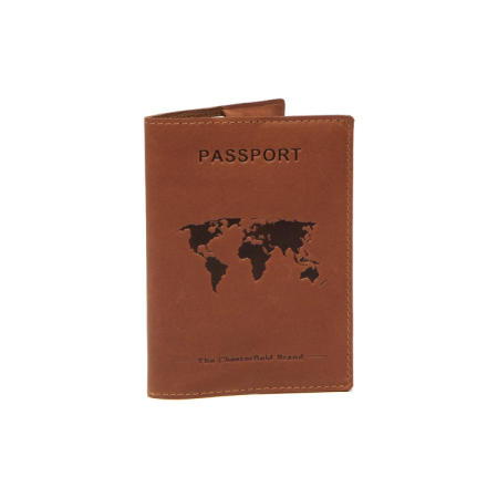 Set Cadou de Lux The Chesterfield Brand – Portofel dama, Husa Pasaport, Port Card și Husa Ochelari, Piele Naturala - Maro Coniac [8]