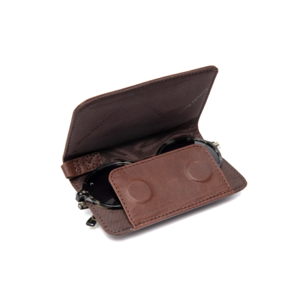 Set Cadou de Lux The Chesterfield Brand – Portofel dama, Husa Pasaport, Port Card și Husa Ochelari, Piele Naturala - Maro Inchis [9]