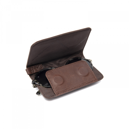 Accesorii - Toc pentru ochelari, The Chesterfield Brand, piele naturala, Maplewood, Maro inchis