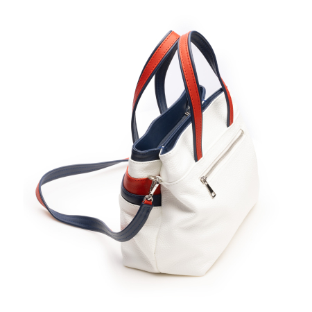 Geanta mana si umar, piele naturala Tommy Marine, Alb [4]