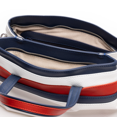 Geanta mana si umar, piele naturala Tommy Marine, Alb [2]