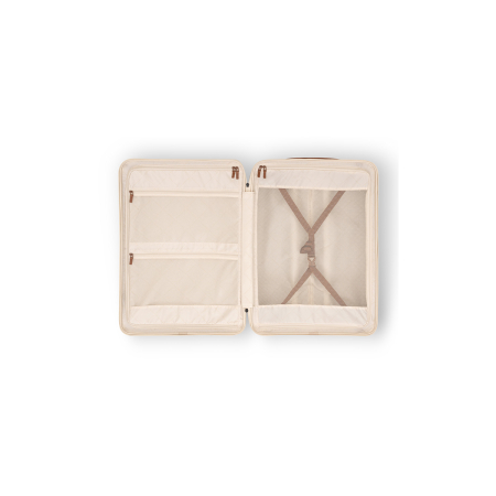 Troler mare din policarbonat usor si piele naturala, The Chesterfield Brand, Zuna, Bej [1]