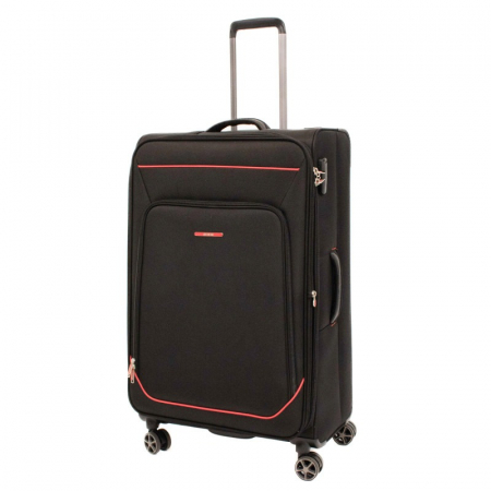 Trolere mari - Troler mare SMILEY, Negru cu rosu, 79 cm