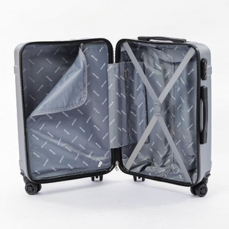 Troler mediu Altima 62 cm, Lamonza, ABS, Gri deschis [1]