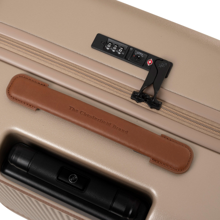 Troler mediu din policarbonat usor si piele naturala, The Chesterfield Brand, Zuna, Bej Champagne [5]