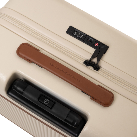 Troler mediu din policarbonat usor si piele naturala, The Chesterfield Brand, Zuna, Bej [4]