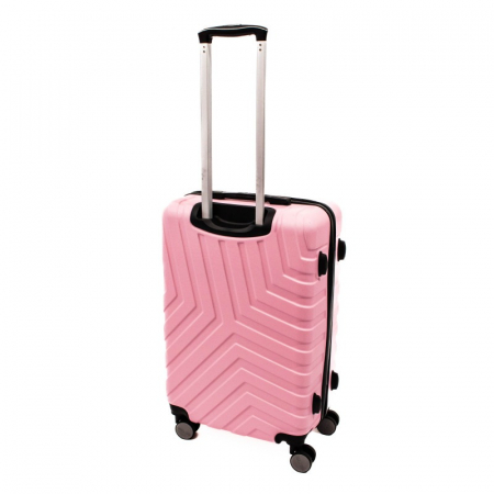 Troler mediu Malibu 65 cm, Lamonza, ABS, Roz pudra [8]