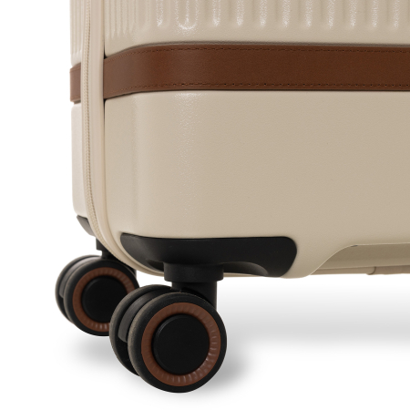 Troler mic din policarbonat usor si piele naturala, The Chesterfield Brand, Zuna, Bej [4]