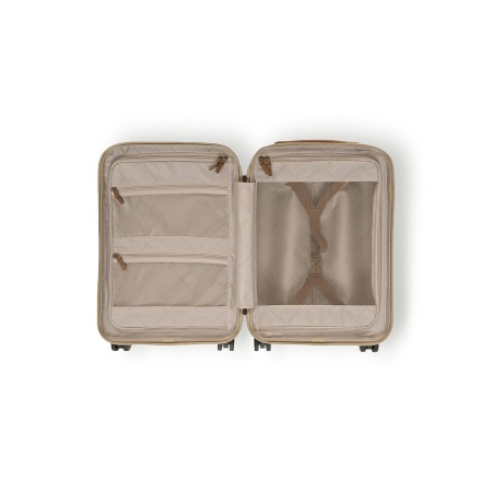 Troler mic din policarbonat usor si piele naturala, The Chesterfield Brand, Zuna, Bej Champagne [1]