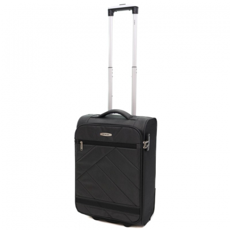 Trolere mici - Troler mic Glamour 55 cm Lamonza, textil flexibil, Gri inchis