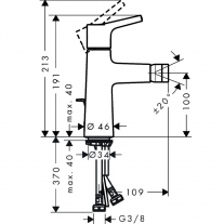 Baterie bideu Hansgrohe, Talis Select S, crom [2]