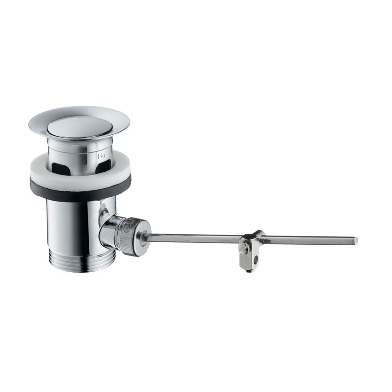 Baterie bideu Hansgrohe, Logis, cu ventil, crom [2]