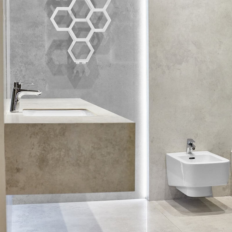 Baterie bideu Kludi, Pure & Style, cu ventil metalic, crom [2]