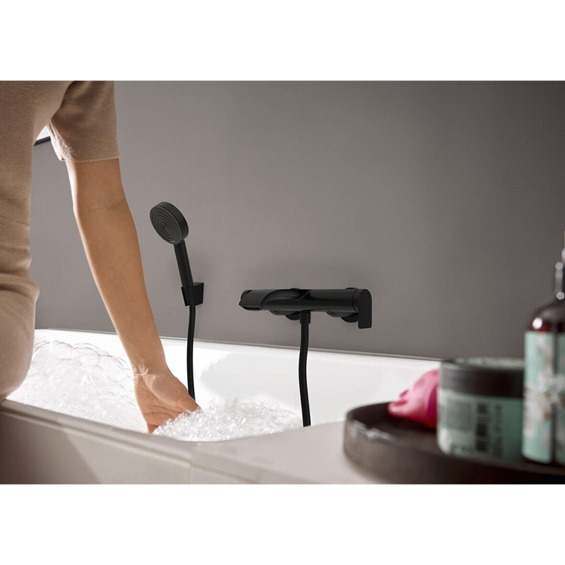 Baterie Cadă-Duș Hansgrohe Vivenis Negru Mat [2]